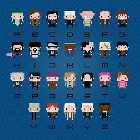 Harry Potter Alphabet Sampler Cross Stitch Pdf Pattern Download 8