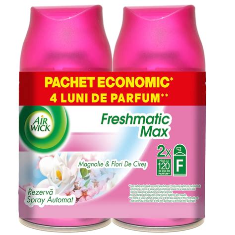 Резерва за ароматизатор за стая Air Wick Freshmatic, Магнолия и черешов ...