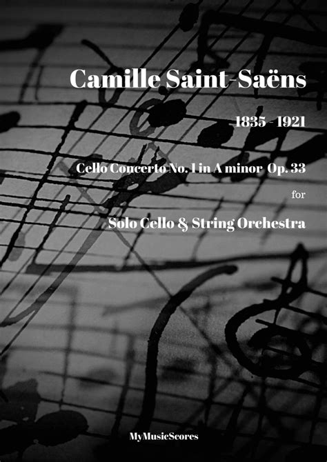 Saint Saëns Cello Concerto No 1 For Cello And String Orchestra Arr