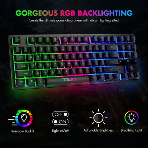 Snapklik CHONCHOW 87 Key RGB Backlit Compact Gaming Keyboard