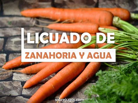 Licuado De Zanahoria Hervida Cocida Y Agua Sobre Jugos