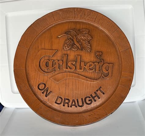 Vintage S Carlsberg On Draught Beer Advertising Wall Plaque