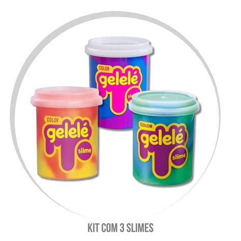 Kit Slime Geleca Amoeba Massinha De Modelar Gelel Color Slime