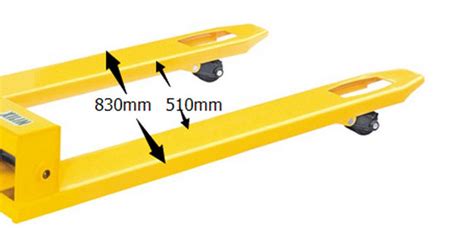 Yellow 1500kg Extra Wide Pallet Truck , Extra Wide Pallet Jack Lightweight