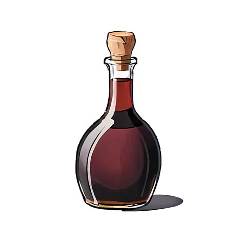 Vinegar Bottle Hand Drawn Cartoon Style Illustration AI Generated 34334847 PNG