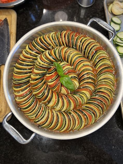 [homemade] Confit Byaldi (Ratatouille) : r/food