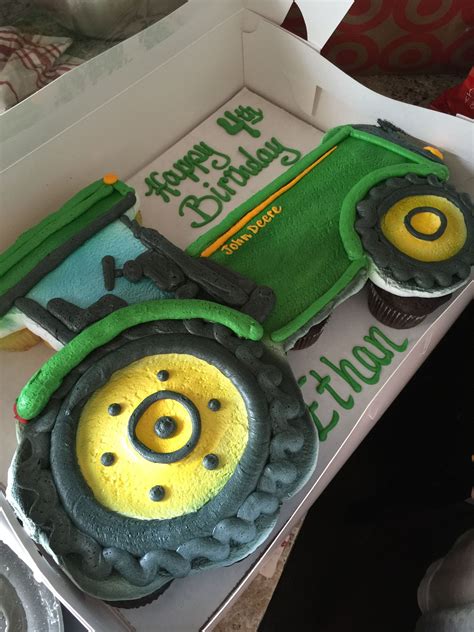 This Tractor Cupcake Cake Was Made By Our Local Bakery Our Yo