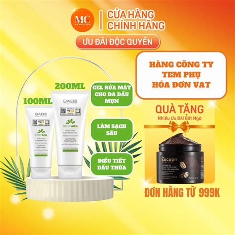 S A R A M T Babe Stop Akn Purifying Cleansing Gel Cho Da D U M N Ml Ml Shopee Vi T Nam