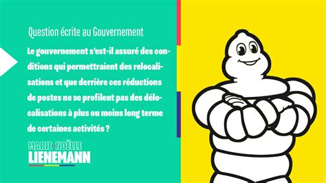 Plan de suppressions d emplois chez Michelin question écrite au