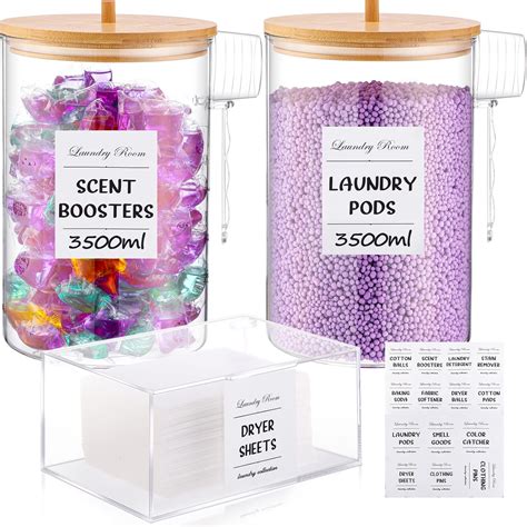 Amazon Honeydak Pcs Large Laundry Room Organization Jars