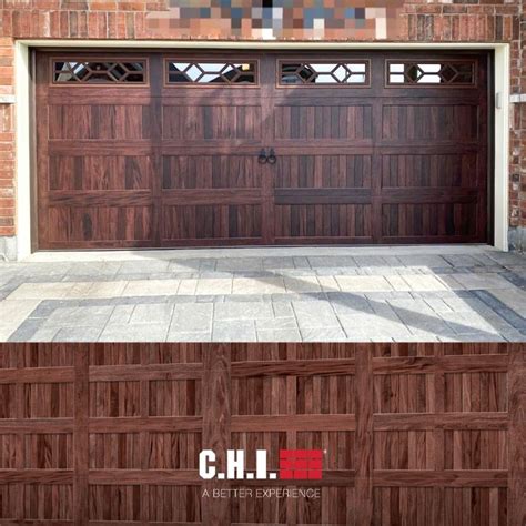 Two Garage Doors Side By Side In Front Of A Brick Wall And The Other