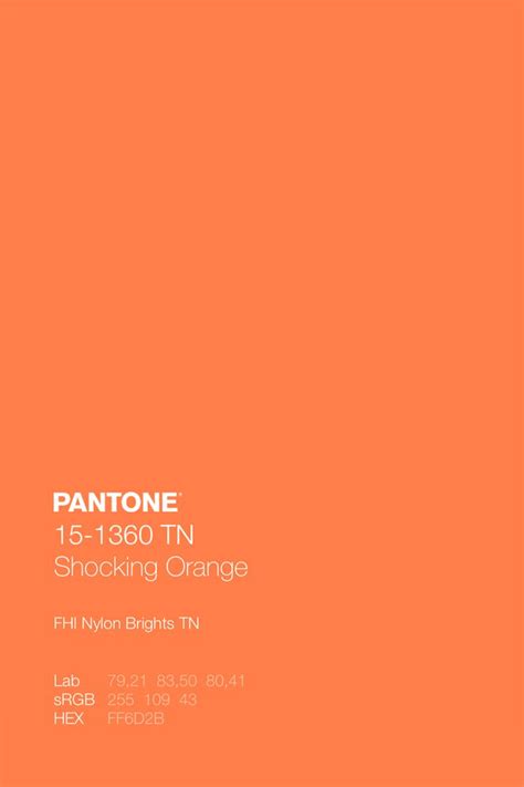 An Orange Background With The Words Pantone Tn Shocking Orange