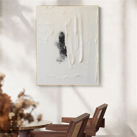 Large White Abstract Painting on Canvas 3D White Arttextured - Etsy