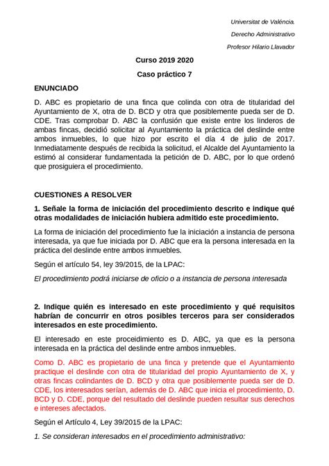 Análisis De Casos Prácticos Bajo La Ley 392015 De Derecho