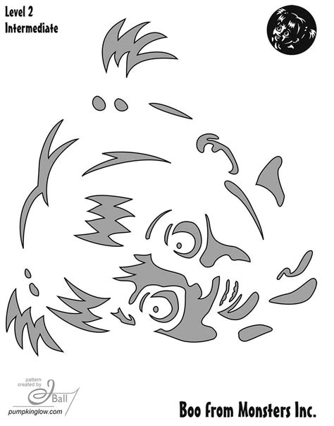 Boo Monsters Inc Pumpkin Stencil