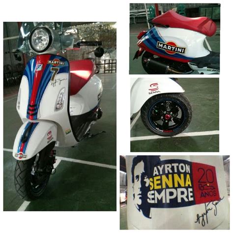 Modern Vespa Williamsf1 Martini Racing Concept Airbrush