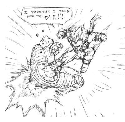 vegeta kills nappa... again. b by ToAst0logy on DeviantArt