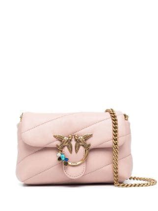 Pinko Love Birds Quilted Shoulder Bag Farfetch