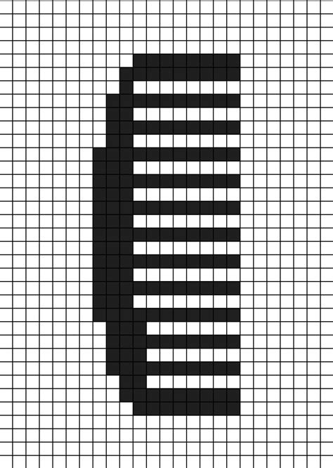 A Pixel Art Template Of A Black Comb To Use On Hair Perler Bead