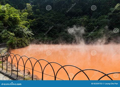 Chinoike Jigoku Blood Pool Hell Is One Of Eight Beppu Hot Spring Tour Stock Image