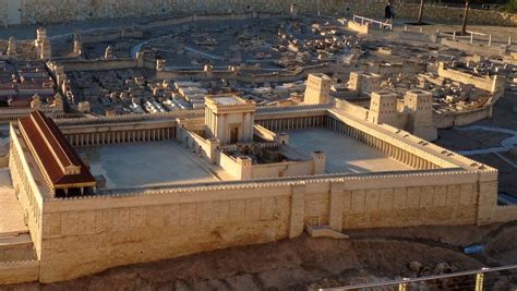 Model of King Solomon's temple, Jerusalem, Israel.