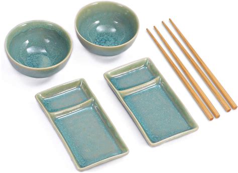 Urban Lifestyle Sushi Set Misaki Turquoise For Two People Sushi