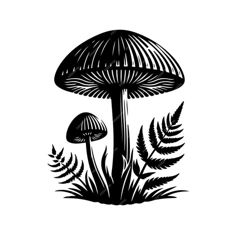 Premium Vector Mushroom Icon Vector Silhouette Style Illustration