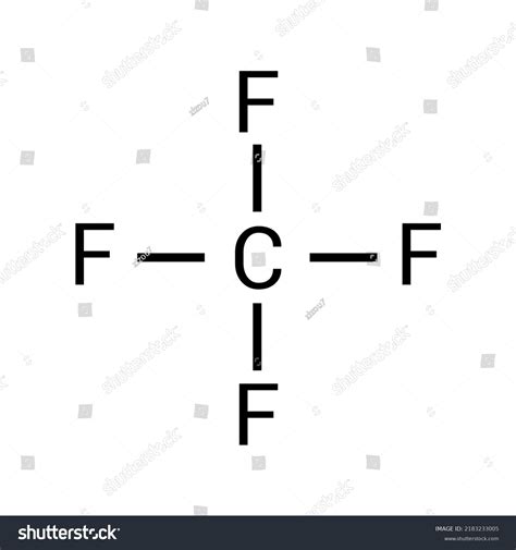 chemical structure of Carbon tetrafluoride or - Royalty Free Stock ...