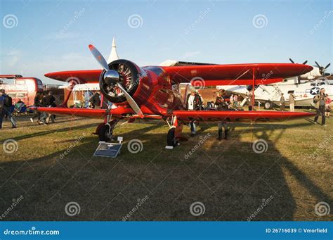 Beechcraft D17-5 Staggerwing Plane Editorial Stock Image - Image of britain, forties: 26716039