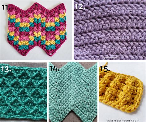 15 Crochet Stitches Perfect for Making Scarves - Sweet Bee Crochet