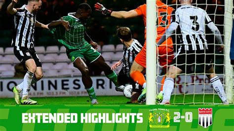 Extended Highlights Yeovil Town 2 0 Bath City Youtube