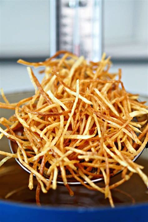 Crispy Crunchy Shoestring Potatoes - Simply Sated