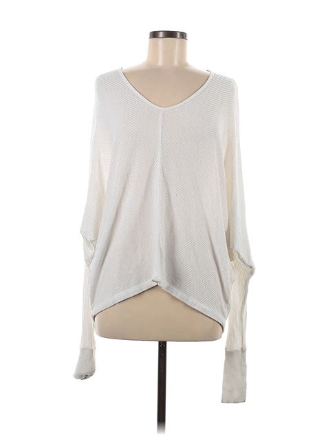 Sen Solid White Long Sleeve Top One Size 81 Off ThredUP