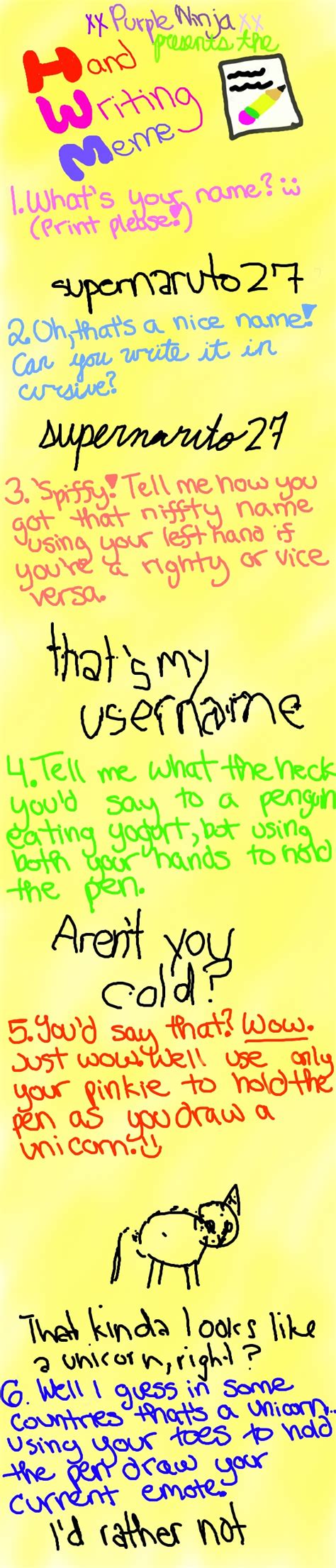 Handwriting Meme By Supernaruto27 On Deviantart