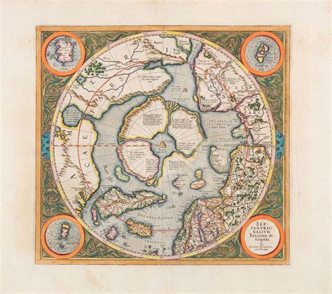 Mercator Septentrionalium Terrarum Descriptio North South Pole