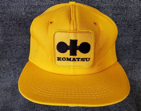 Komatsu Snapback Trucker Cap Hat With Sewn On Patch Tonkin Made In