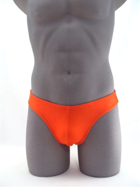 Tahitian Sexy Dark Orange Men Bikini Swimsuit No Drawstring Etsy