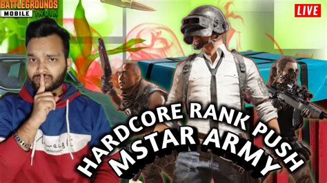 Bgmi Live Hardcore Rank Push In Bgmi Full Squad Mstar Yt Is Live