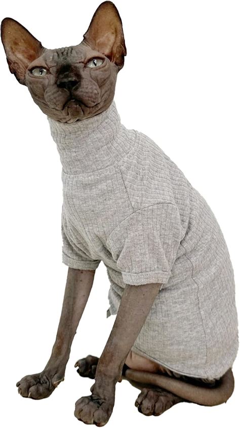 Amazon Sphynx Hairless Cats Shirt Cotton Cat Turtleneck Sweater