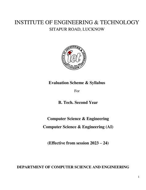 New Course Structure And Syllabus Of B Tech CSE CSE AI 2nd Yr 2023 24