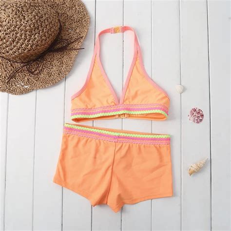 Maillot De Bain Deux Pi Ces Pour Fille De Ans Bikini Haute