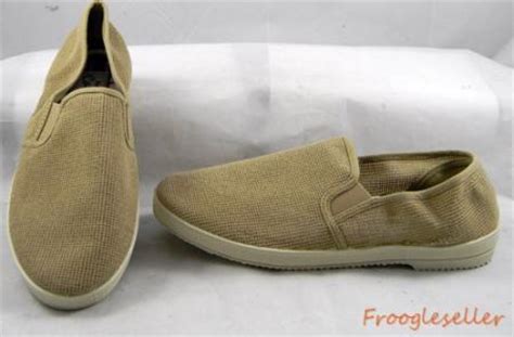 Haband Casual Joe mens flats loafers shoes 10 D natural fabric | eBay