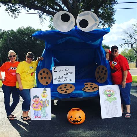 Cookie Monster Sesame Street Trunk Or Treat Trunk Or Treat Truck Or