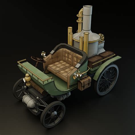 ArtStation - Steam car stylized | Game Assets