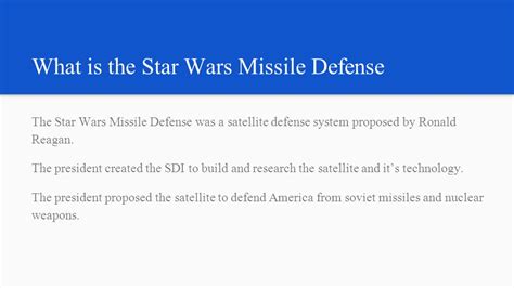 Star Wars Missile Defense Van Borgquist What Is The Star Wars Missile