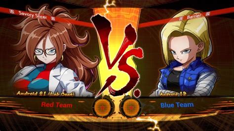 Sexy Android Battle Dragon Ball Fighterz Android 21 Vs Android 18