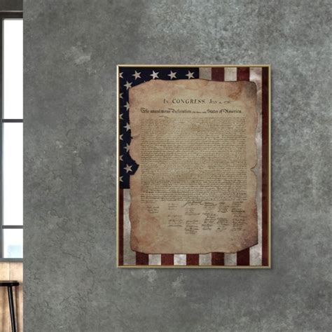 The Declaration Of Independence Usa Patriotic Military Printable