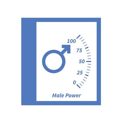 Premium Vector Male Sex Power Symbol As Measuring Device Hand