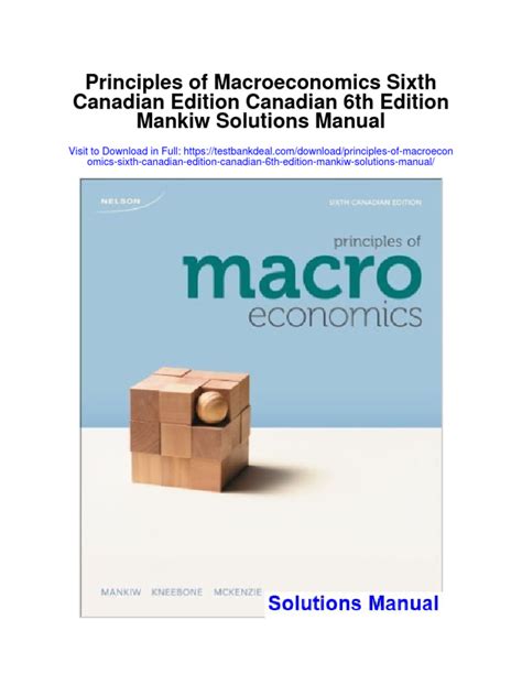 Principles Of Macroeconomics Sixth Canadian Edition Canadian 6th