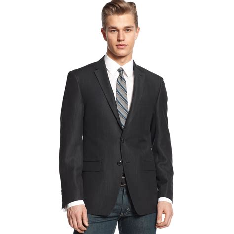 Lyst Dkny Sport Coat Black Solid Texture Extra Slim Fit In Black For Men